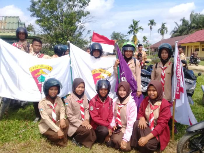 BANTU KORBAN KEBAKARAN, PRAMUKA DAN OSIM MAN 1 TANJABTIM GALANG DANA